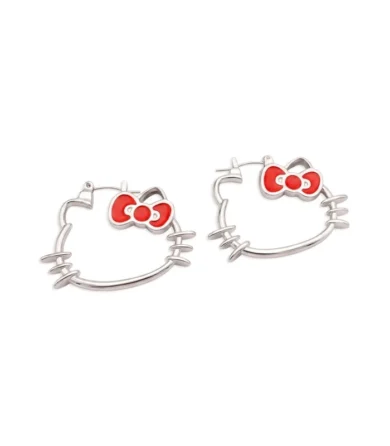 Aretes Hello Kitty B130 Plateado