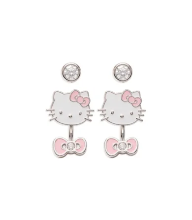 Aretes Hello Kitty B131 Plateado