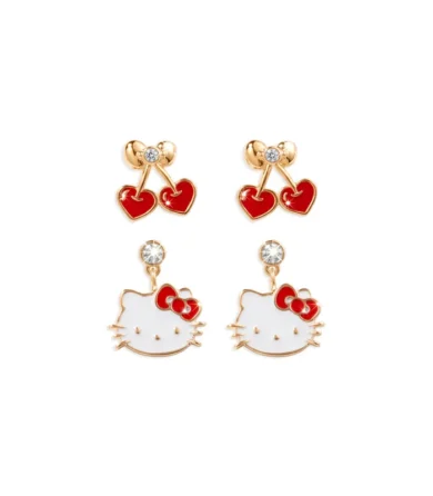 Aretes Hello Kitty B132 Dorado