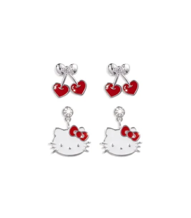 Aretes Hello Kitty B132 Plateado