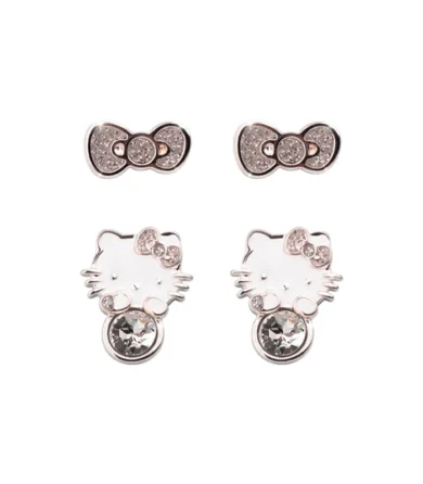 Aretes Hello Kitty B135 Plateado