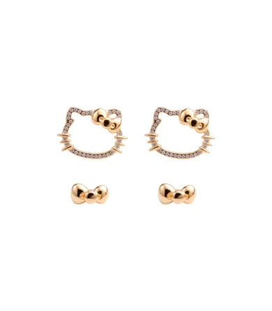 Aretes Hello Kitty B141 Dorado