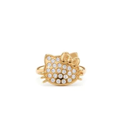 Aretes Hello Kitty B145 Dorado