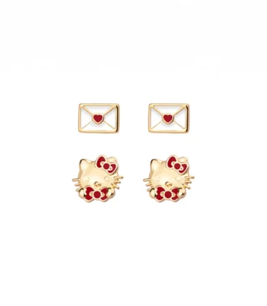 Aretes Hello Kitty B149 Dorado