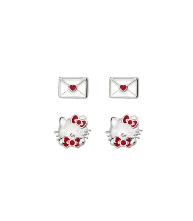 Aretes Hello Kitty B149 Plateado