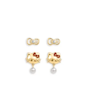 Aretes Hello Kitty B153 Dorado
